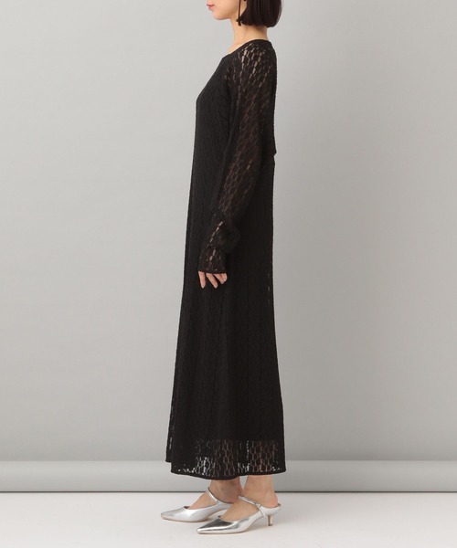 A part by(アパートバイ)の「ソウレースIラインワンピース(ワンピース・レディース・ブラック/アイボリー・FREE)」の9枚目の写真