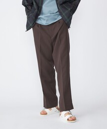 SHIPS: Reflax(R) ダブルクロス ワンタック ワイド パンツ