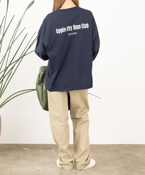 PARROTT CANVAS(パロットキャンバス)の「PARROTT CANVAS/パロットキャンバス Run Club L/S Tee Tシャツ(Tシャツ/カットソー・メンズ・オフホワイト/ネイビー・FREE)」の3枚目の写真