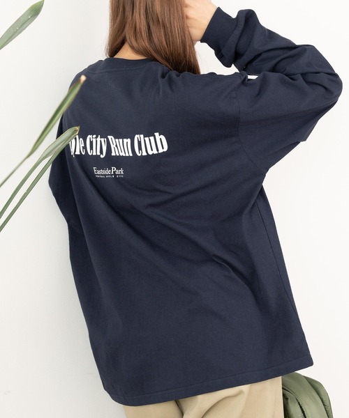 PARROTT CANVAS(パロットキャンバス)の「PARROTT CANVAS/パロットキャンバス Run Club L/S Tee Tシャツ(Tシャツ/カットソー・メンズ・オフホワイト/ネイビー・FREE)」の15枚目の写真