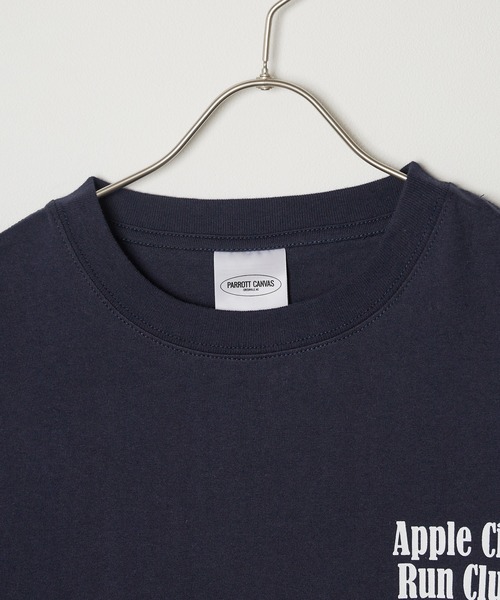 PARROTT CANVAS(パロットキャンバス)の「PARROTT CANVAS/パロットキャンバス Run Club L/S Tee Tシャツ(Tシャツ/カットソー・メンズ・オフホワイト/ネイビー・FREE)」の6枚目の写真
