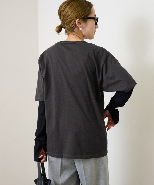 FRAMeWORK(フレームワーク)の「PRINT TEE(Tシャツ/カットソー・レディース・チャコールグレー/ベージュ/ホワイト・FREE)」の15枚目の写真