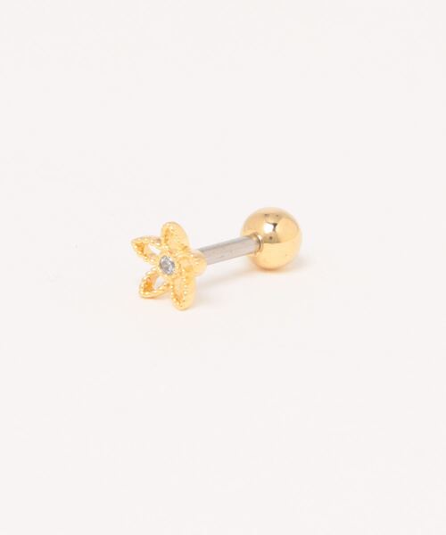 LINFA　（リンファ）の「サージカルステンレス316L　ビジューフラワースタッドピアス（ピアス（片耳用）・レディース・シルバー/ゴールド/ピンクゴールド・FREE）」の3枚目の写真