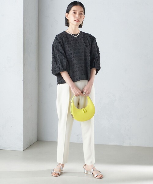 SHIPS(シップス)の「〈手洗い可能〉ジオメタリック カット ジャカード ブラウス 24SS ◇(シャツ/ブラウス・レディース・クリーム/ホワイト/ブラック・ONE SIZE)」の20枚目の写真