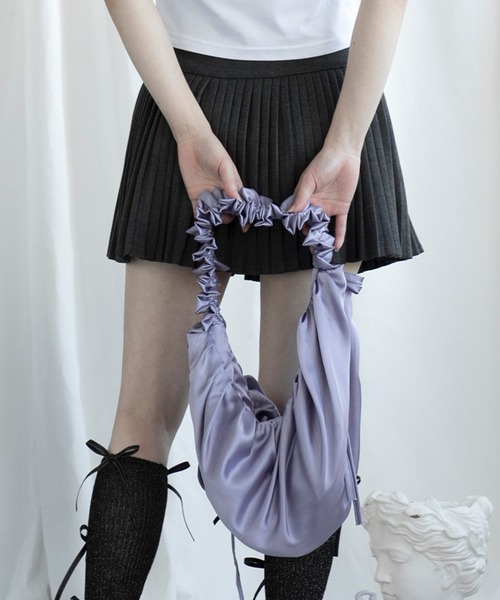 Jasmine Grandiflorum(ジャスミングランディフローラム)の「【Jasmine】2WAYリボンショルダーバッグ(ショルダーバッグ・レディース・パープル/ベージュ/ブラック・FREE)」の19枚目の写真