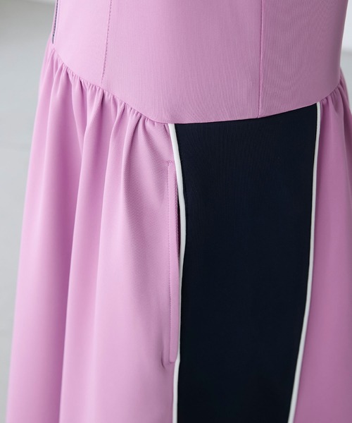 forksy.（フォルクシー）の「【forksy.】ハーフジップ配色トラックジャージキャミワンピース（ワンピース・レディース・パープル/ネイビー/チャコール・FREE）」の11枚目の写真