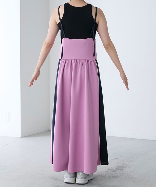 forksy.（フォルクシー）の「【forksy.】ハーフジップ配色トラックジャージキャミワンピース（ワンピース・レディース・パープル/ネイビー/チャコール・FREE）」の12枚目の写真