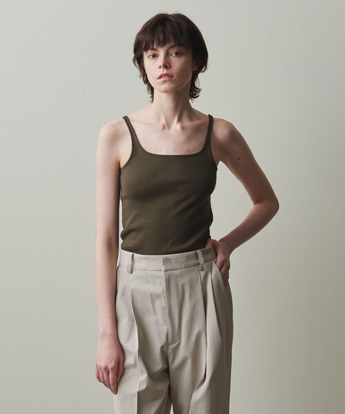 Steven Alan(スティーブンアラン)の「<Steven Alan>コットン フライス キャミソール(キャミソール・レディース・オリーブ/オフホワイト/ネイビー/オレンジ/ベージュ/ブラック/ライラック・FREE)」の5枚目の写真