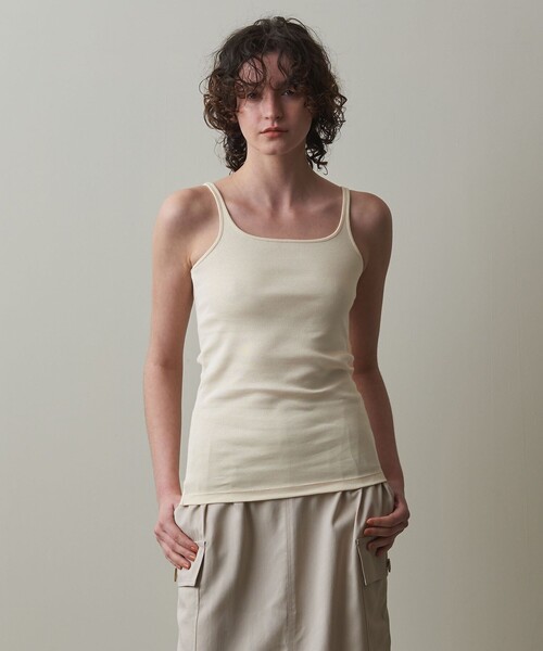 Steven Alan(スティーブンアラン)の「<Steven Alan>コットン フライス キャミソール(キャミソール・レディース・オリーブ/オフホワイト/ネイビー/オレンジ/ベージュ/ブラック/ライラック・FREE)」の18枚目の写真