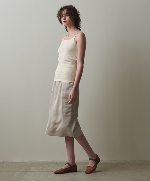 Steven Alan(スティーブンアラン)の「<Steven Alan>コットン フライス キャミソール(キャミソール・レディース・オリーブ/オフホワイト/ネイビー/オレンジ/ベージュ/ブラック/ライラック・FREE)」の19枚目の写真