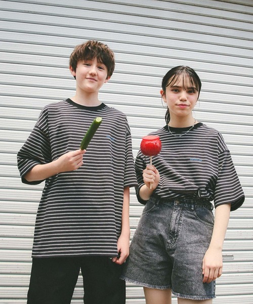 GLOBAL WORK(グローバルワーク)の「USAロゴ刺繍T半袖/AND YUA ANY/976553(Tシャツ/カットソー・キッズ・その他1/チャコールグレー/ブルー/グリーン/ネイビー/セージグリーン/パープル・160cm/150cm/170cm)」の7枚目の写真