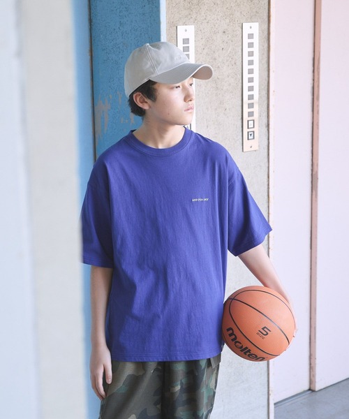 GLOBAL WORK(グローバルワーク)の「USAロゴ刺繍T半袖/AND YUA ANY/976553(Tシャツ/カットソー・キッズ・その他1/チャコールグレー/ブルー/グリーン/ネイビー/セージグリーン/パープル・160cm/150cm/170cm)」の5枚目の写真
