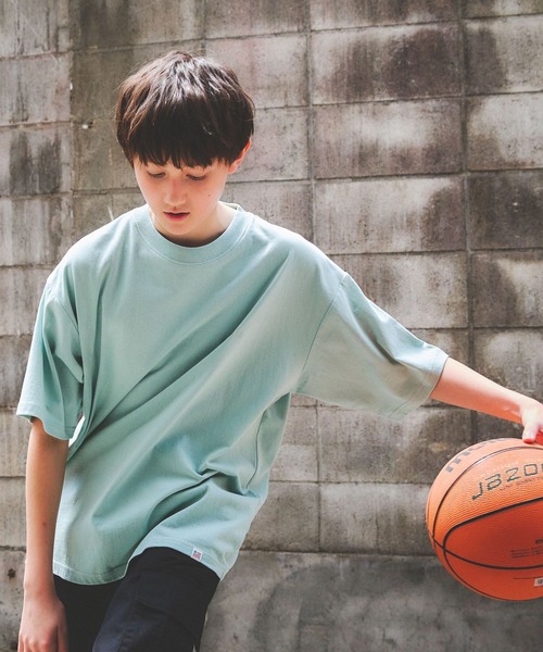 GLOBAL WORK(グローバルワーク)の「USAロゴ刺繍T半袖/AND YUA ANY/976553(Tシャツ/カットソー・キッズ・その他1/チャコールグレー/ブルー/グリーン/ネイビー/セージグリーン/パープル・160cm/150cm/170cm)」の3枚目の写真