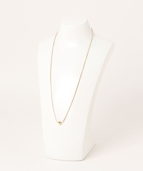 LOWRYS FARM（ローリーズファーム）の「ステンレススネークスライドネックレス  111651（ネックレス・レディース・ベージュ/グレー・FREE）」の3枚目の写真