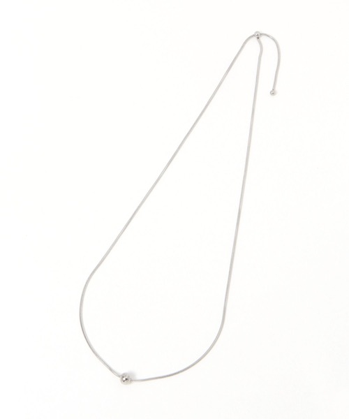 LOWRYS FARM（ローリーズファーム）の「ステンレススネークスライドネックレス  111651（ネックレス・レディース・ベージュ/グレー・FREE）」の8枚目の写真