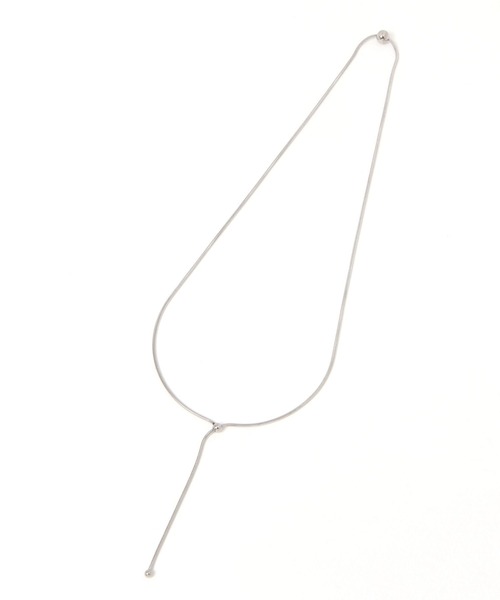 LOWRYS FARM（ローリーズファーム）の「ステンレススネークスライドネックレス  111651（ネックレス・レディース・ベージュ/グレー・FREE）」の7枚目の写真