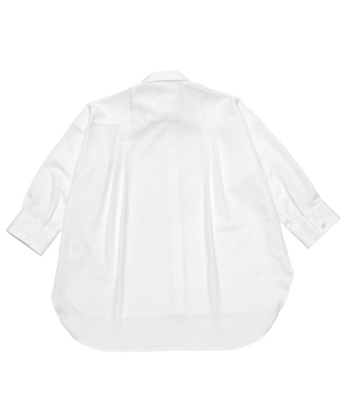 TOKYO SHIRTS（トウキョウシャツ）の「LENZING(TM)ECOVERO(TM) BIGシルエットシャツ レギュラー 七分袖（シャツ/ブラウス・レディース・ホワイト・FREE）」の4枚目の写真