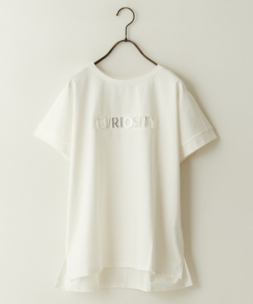 tシャツ 「MAISON DE L'ALLURE/メゾンドゥラリュール」 エンボス加工 BOXロゴTシャツ レディース MAISON DE L'ALLURE tシャツ Tシャツ 「MAISON L'ALLURE/メゾン