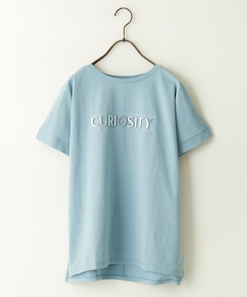tシャツ 「MAISON DE L'ALLURE/メゾンドゥラリュール」 エンボス加工 BOXロゴTシャツ レディース MAISON DE L'ALLURE tシャツ 「MAISON L'ALLURE/メゾンドゥラ