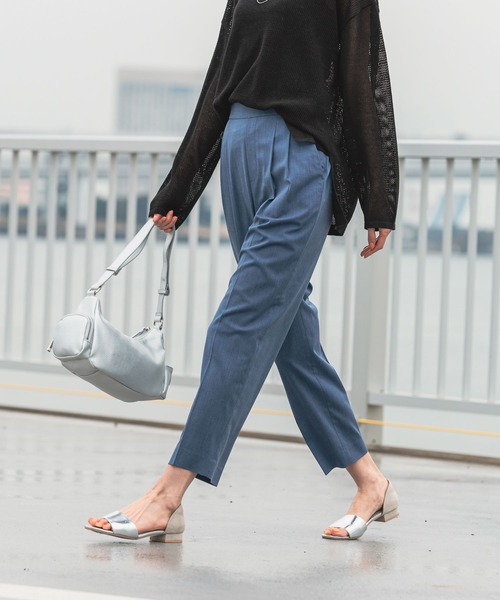 GLOBAL WORK（グローバルワーク）の「ウツクシルエットDRYテーパードパンツ/986650（その他パンツ・レディース・モカ/マスタード/グリーン系6/ネイビー/ピンク/ブルー系3/グレー/ブラック/グレイッシュベージュ/カーキ系8・XS/S/M/L/XL/XXL）」の9枚目の写真