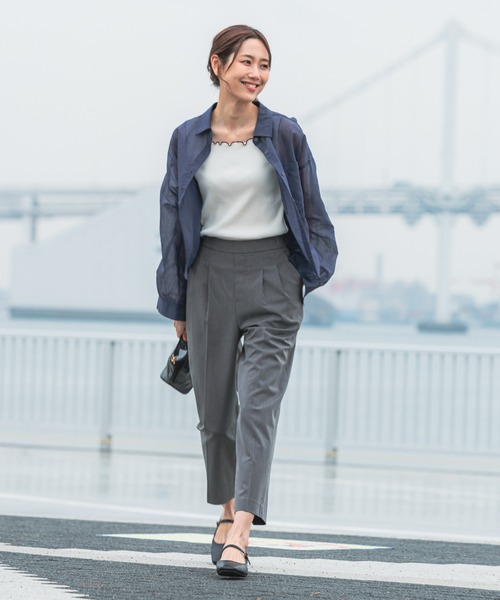 ウツクシルエット　Vジャケット　テーパードパンツ　上下セット 楽天市場】【SALE／70%OFF】ウツクシルエットVジャケット/970892