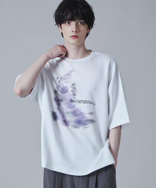 フラワーモチーフTシャツ 古畑星夏さん着用】フラワーモチーフTシャツ