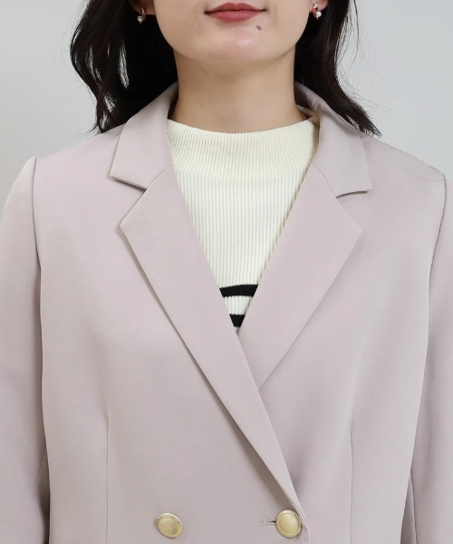 TRUDEA（トルディア）の「ダブルクロス ダブル釦ジャケット（テーラードジャケット・レディース・ネイビー/ライトグレー/ブラック・SMALL/MEDIUM/LARGE/X-LARGE）」の14枚目の写真