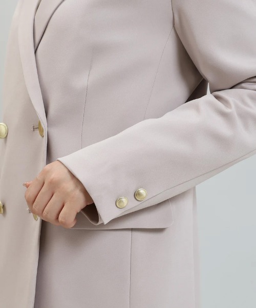 TRUDEA（トルディア）の「ダブルクロス ダブル釦ジャケット（テーラードジャケット・レディース・ネイビー/ライトグレー/ブラック・SMALL/MEDIUM/LARGE/X-LARGE）」の15枚目の写真