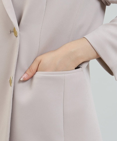 TRUDEA（トルディア）の「ダブルクロス ダブル釦ジャケット（テーラードジャケット・レディース・ネイビー/ライトグレー/ブラック・SMALL/MEDIUM/LARGE/X-LARGE）」の16枚目の写真