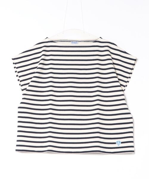 ORCIVAL(オーシバル)の「FRENCH SLEEVE BOAT NECK P.O.(Tシャツ/カットソー・レディース・ホワイト/その他1/その他2/ブラック・1)」の1枚目の写真