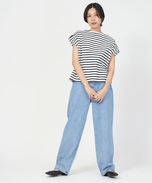 ORCIVAL(オーシバル)の「FRENCH SLEEVE BOAT NECK P.O.(Tシャツ/カットソー・レディース・ホワイト/その他1/その他2/ブラック・1)」の10枚目の写真