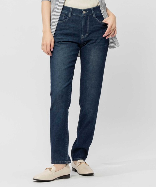 EDWIN(エドウィン)の「【接触冷感】【EDWIN】COOL TAPERED(デニムパンツ・レディース・ダークインディゴブルー・XS/S/L/M)」の1枚目の写真