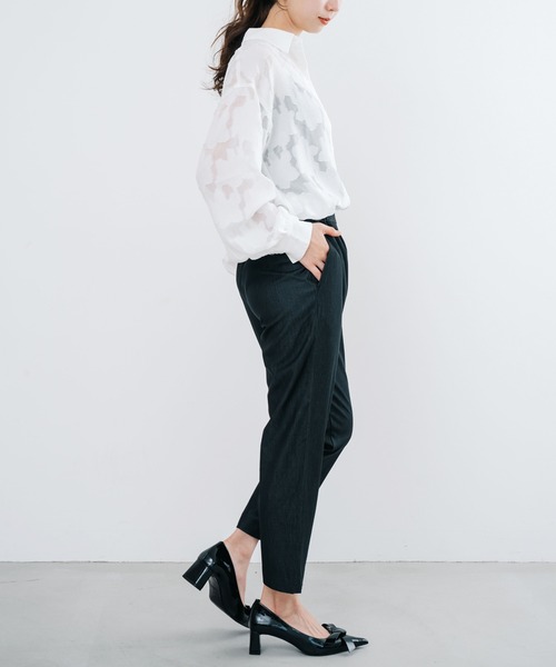 ANNA LUNA（アンナルナ）の「【ANNA LUNA】1枚でトレンド感満載の上品見え花柄ジャガードシャツブラウス（シャツ/ブラウス・レディース・パープル/ブラック/オフホワイト・LARGE/MEDIUM/X-LARGE）」の15枚目の写真