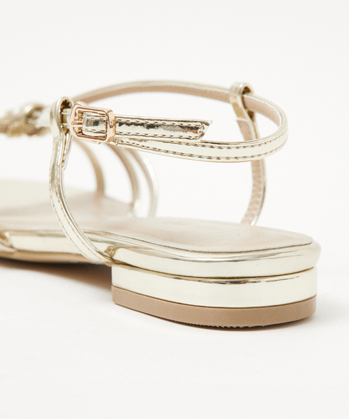 LAROUTE（ラルート）の「【LAROUTE】メタリック 華奢ストラップ フラットサンダル（サンダル・レディース・ゴールド/シルバー/ブルー・S/M/L）」の19枚目の写真