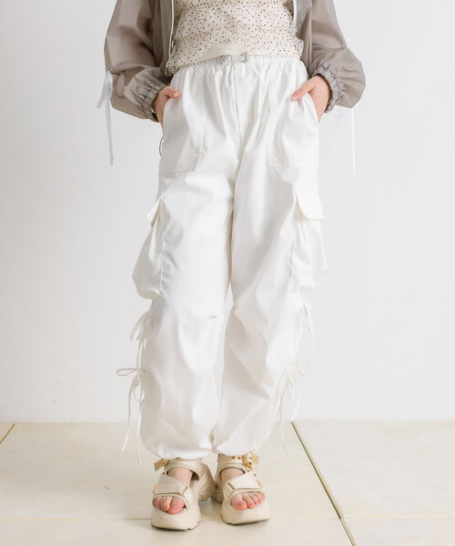 【新品】OLIVE des OLIVE ダブルリボンカーゴパンツ　ピンク ロングセラー】ダブルリボンカーゴパンツ | OLIVE des OLIVE