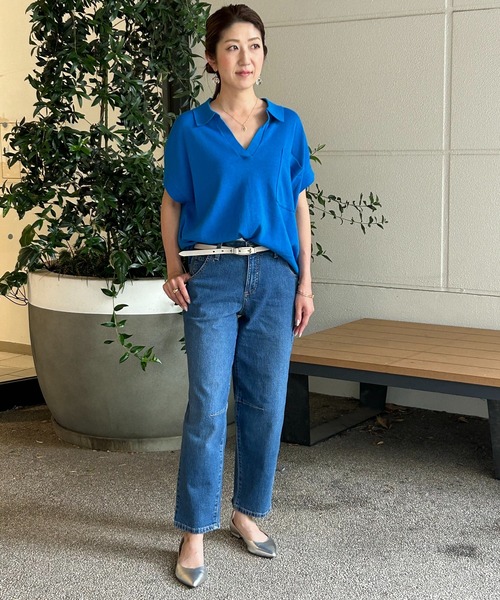 BANANA REPUBLIC FACTORY STORE（バナナリパブリック ファクトリーストア）の「BANANA REPUBLIC FACTORY STORE　　ミッドライズ バレル ジーンズ（デニムパンツ・レディース・インディゴブルー・27/26/25/24/28）」の8枚目の写真