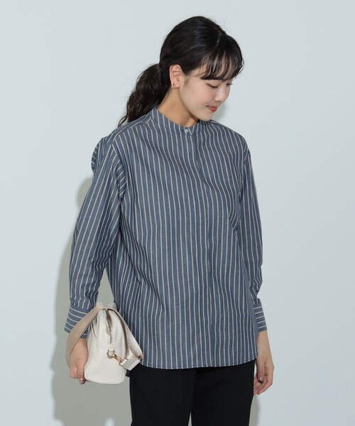 バンドカラー オーバーシャツブラウス（シャツ/ブラウス）｜BEAMS HEART（ビームスハート） 5,452円