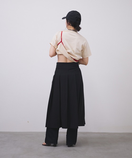 oll(オール)の「Piping multi way Tee(Tシャツ/カットソー・レディース・ベージュ/ホワイト/ブラック・FREE)」の12枚目の写真