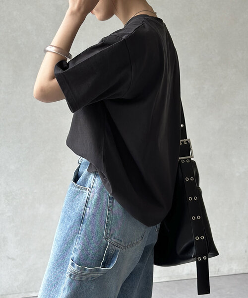 CPCM(シーピーシーエム)の「アソート刺繍T(Tシャツ/カットソー・レディース・ピンク/ネイビー/ホワイト/ホワイト系その他/ブラック系その他/チャコールグレー/オフホワイト/レモンイエロー/ブラック/グレイッシュベージュ/ブラック系その他2・SMALL/MEDIUM)」の20枚目の写真