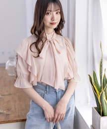 clear | ボウタイフリル半袖ブラウス≪2024SS新作≫(シャツ/ブラウス)