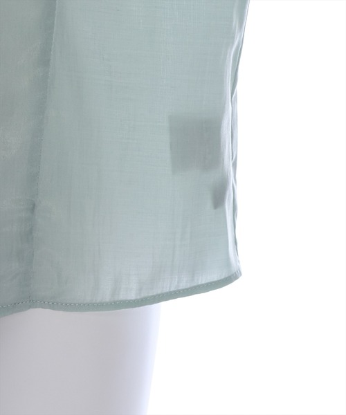 clear（クリア）の「ボウタイフリル半袖ブラウス≪2024SS≫（シャツ/ブラウス・レディース・オフホワイト/ピンク/ミント・F）」の8枚目の写真