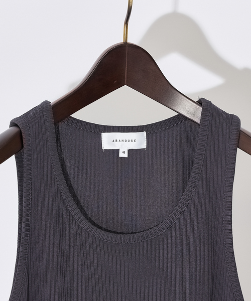 ABAHOUSE（アバハウス）の「【クルーネック】ストレッチテレコ タンクトップ（タンクトップ・メンズ・ホワイト/チャコールグレー/ブルー/セージグリーン/ブラック・46/48）」の20枚目の写真