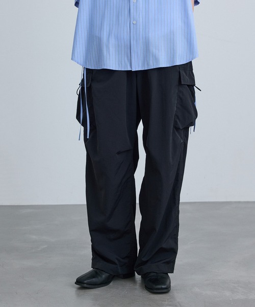 re_k by JUNRED（レクバイジュンレッド）の「re_k by JUNRED / ナイロンワイドカーゴイージーパンツ（カーゴパンツ・メンズ・ブラック/ライトグレー/グリーン系その他2・L/M/S）」の15枚目の写真