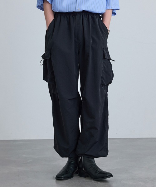 re_k by JUNRED（レクバイジュンレッド）の「re_k by JUNRED / ナイロンワイドカーゴイージーパンツ（カーゴパンツ・メンズ・ブラック/ライトグレー/グリーン系その他2・L/M/S）」の18枚目の写真