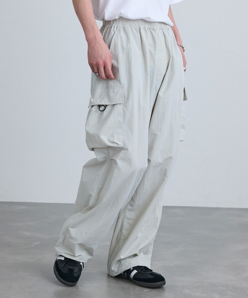 re_k by JUNRED（レクバイジュンレッド）の「re_k by JUNRED / ナイロンワイドカーゴイージーパンツ（カーゴパンツ・メンズ・ブラック/ライトグレー/グリーン系その他2・L/M/S）」の21枚目の写真