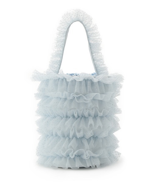 LILY BROWN（リリーブラウン）の「【WEB限定】ドットチュールバケットバッグ（ハンドバッグ・レディース・ブラック/グレー/ブルー/ホワイト・FREE）」の11枚目の写真