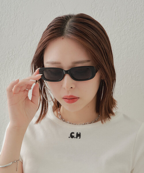 Chico（チコ）の「オーバルサングラス（サングラス・レディース・ブラック/ピンク/ブラウン・FREE）」の2枚目の写真