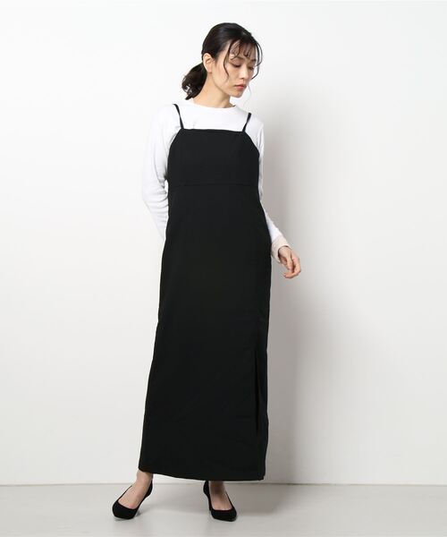 Heather(ヘザー)の「キャミソールワンピース(ワンピース・レディース・ブラック・FREE)」の2枚目の写真