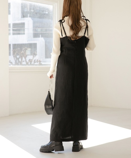 Heather(ヘザー)の「キャミソールワンピース(ワンピース・レディース・ブラック・FREE)」の6枚目の写真