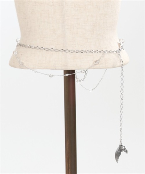 axes femme POETIQUE（アクシーズファムポエティック）の「ダークマリンチェーンベルト（ベルト・レディース・ブラック/クリア・FREE）」の11枚目の写真